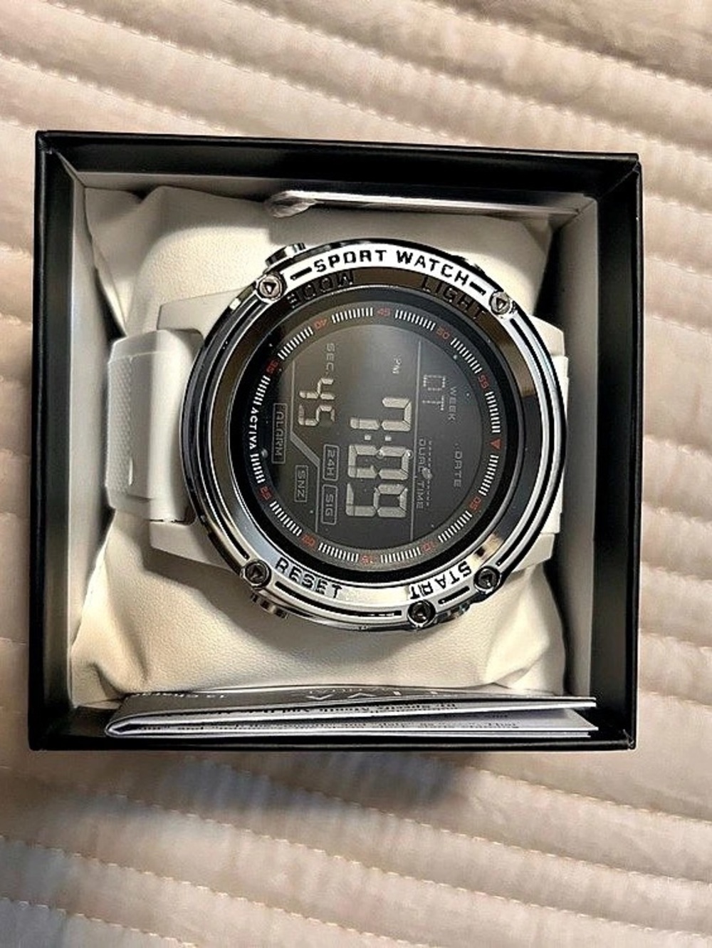 Activa Voyager of Time X Invicta Men's Digital Watch White & Silver